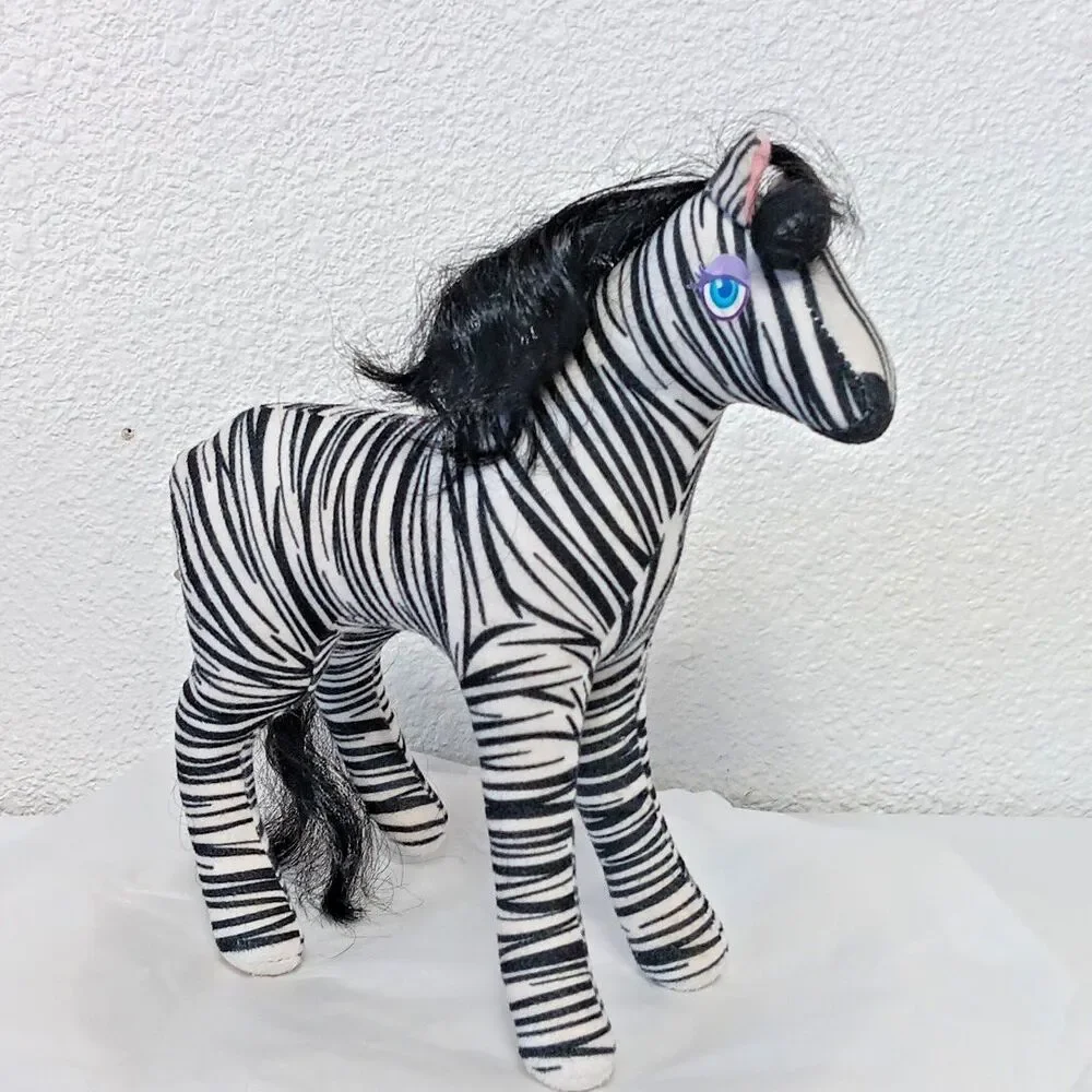 Animal Lovin Barbie Zebra Plush 1988 Standing Stuffed Animal Friend Replacement